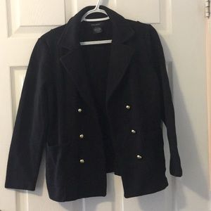 Black Fitted 3/4 Blazer